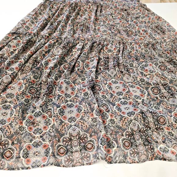 NWT Anthropologie Drew Naomi Tiered Halter Maxi Dress Floral Boho Chiffon Size L - Picture 7 of 8
